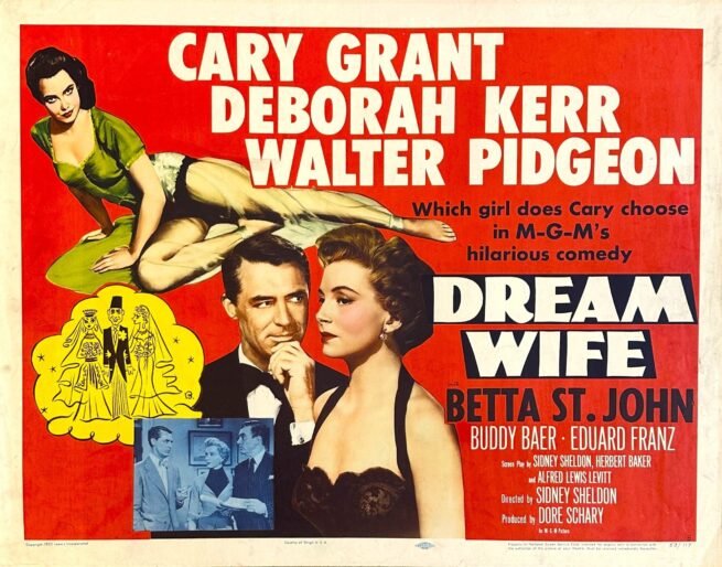 Original vintage cinema movie poster for Cary Grant in Dream Wife