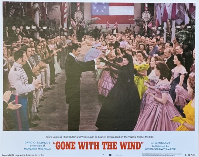 Original vintage cinema lobby card movie poster for Gone With the Wind