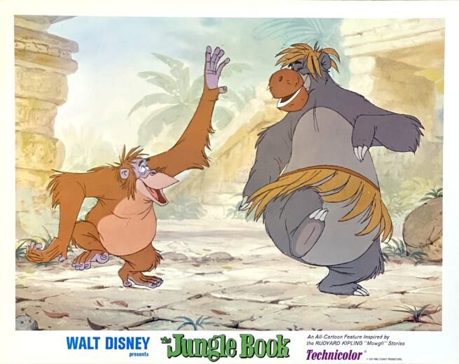 Original vintage lobby card movie poster for Disney's The Jungle Book