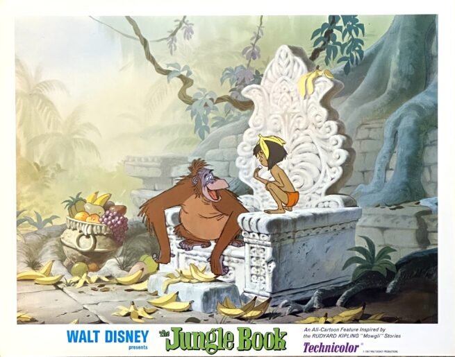Original vintage lobby card movie poster for Disney's The Jungle Book