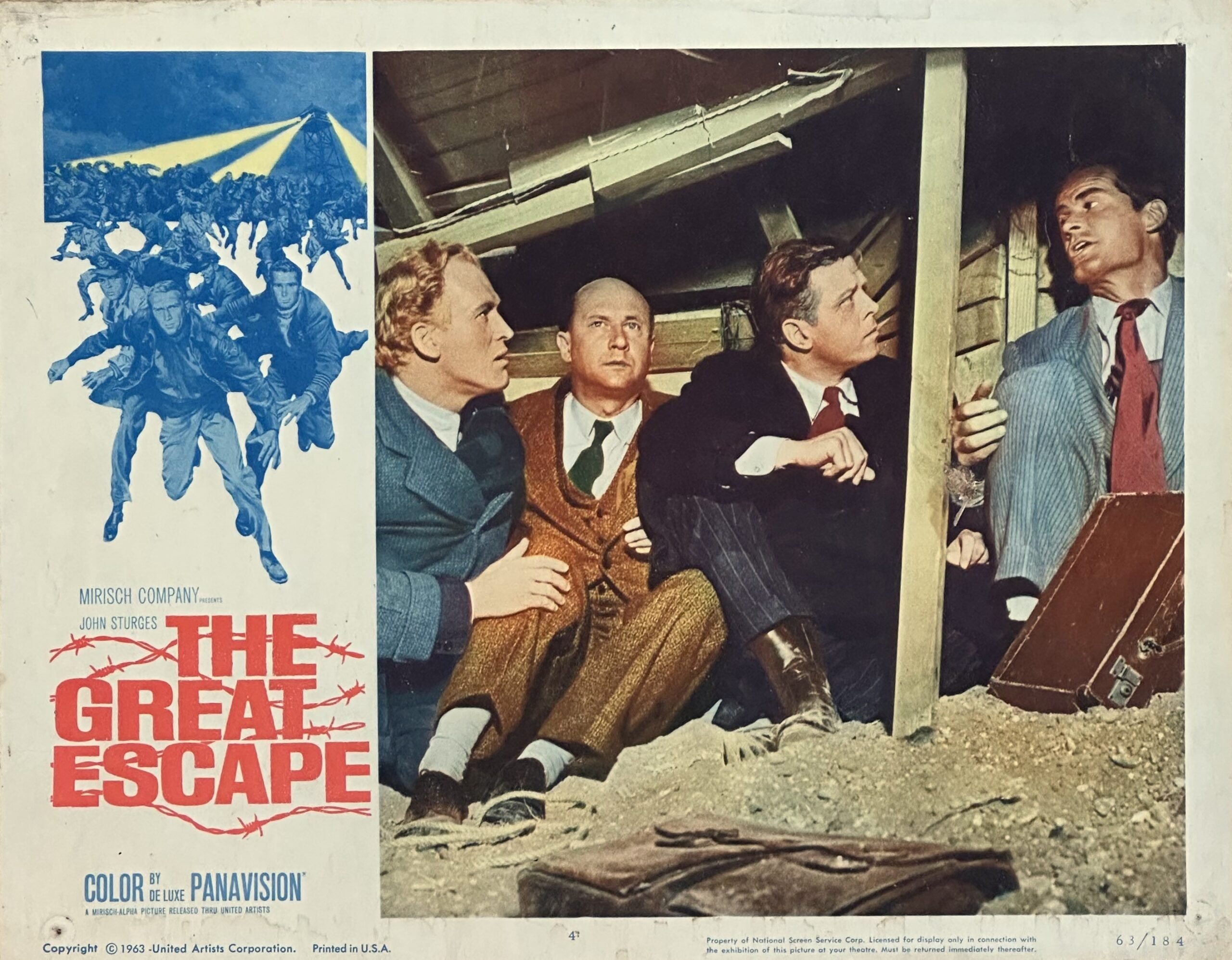 Original vintage cinema lobby card movie poster for The Great Escape