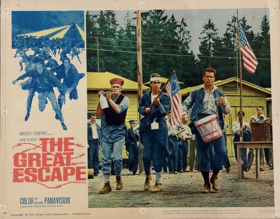 Original vintage cinema lobby card movie poster for The Great Escape