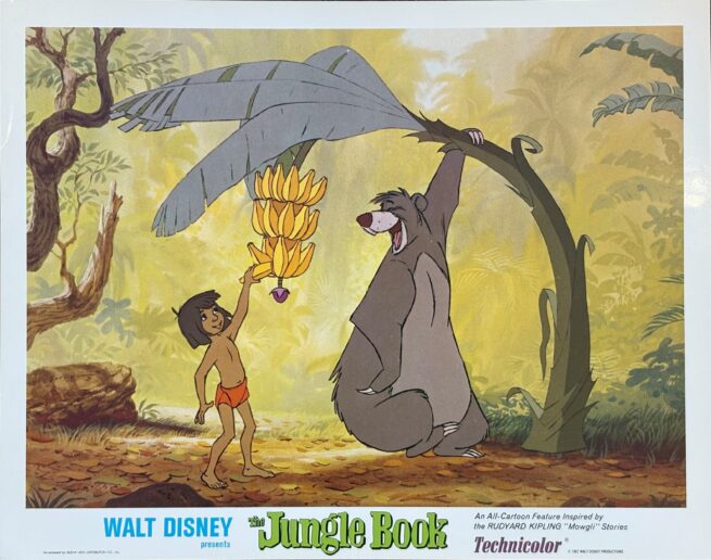 Original vintage cinema lobby card for Disney's The Jungle Book
