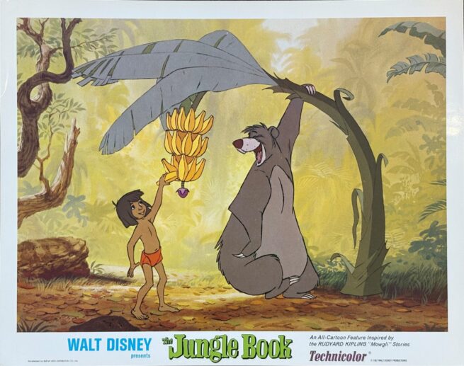Original vintage cinema lobby card for Disney's The Jungle Book
