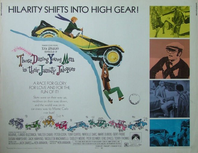 Original cinema movie poster for car race comedy, Monte Carlo or Bust