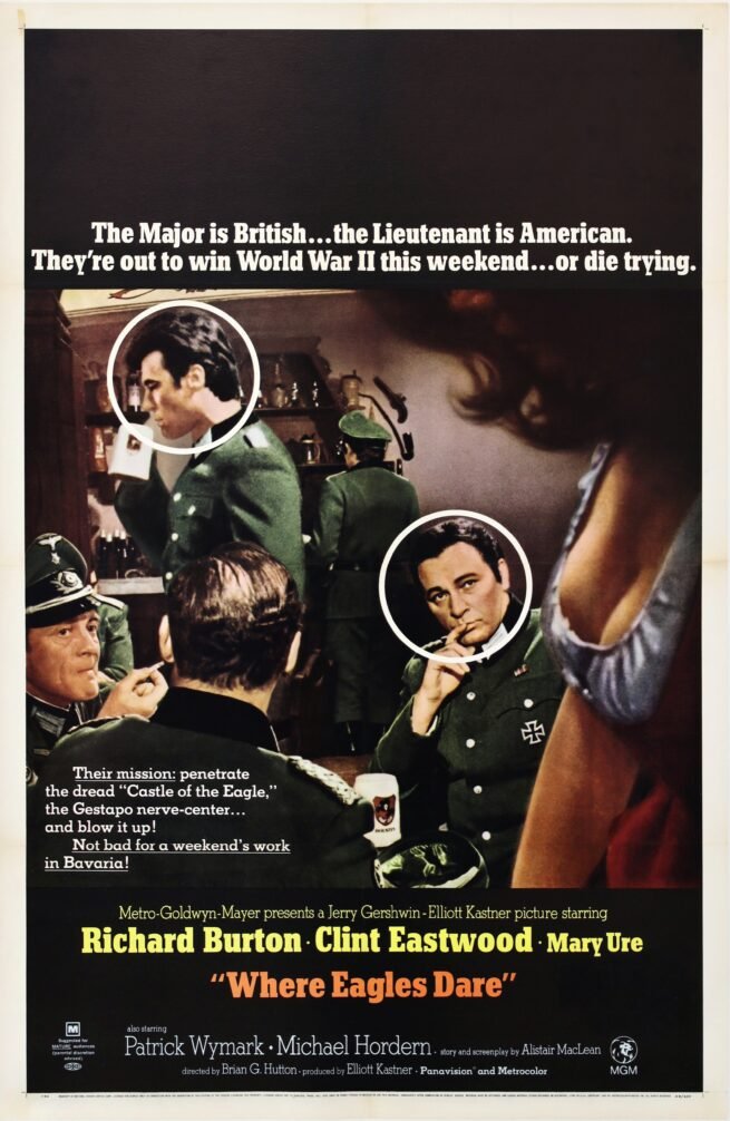 Vintage original cinema movie poster for Where Eagles Dare