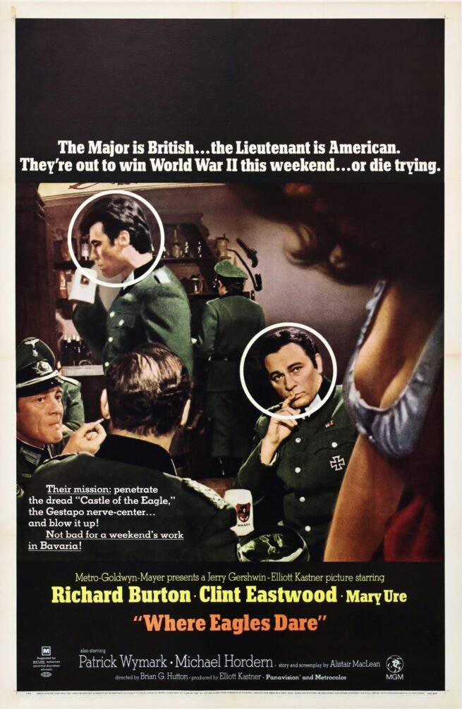 Vintage original cinema movie poster for Where Eagles Dare