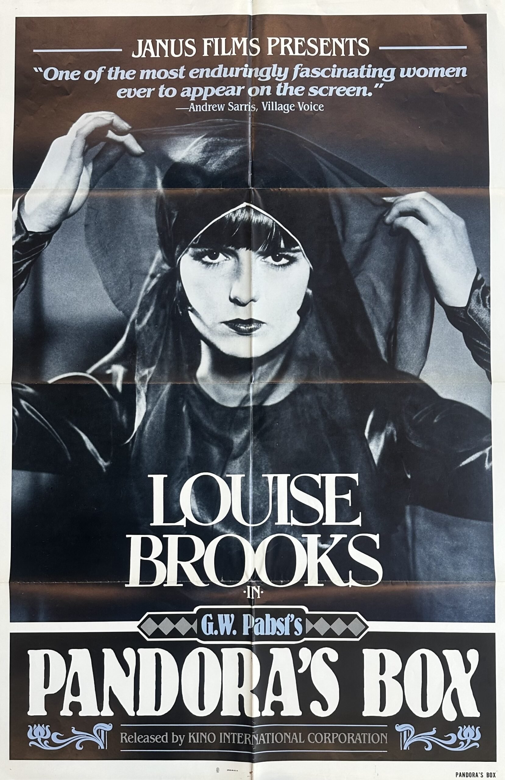 Original vintage cinema movie poster for Louise Brooks in Pandora's Box