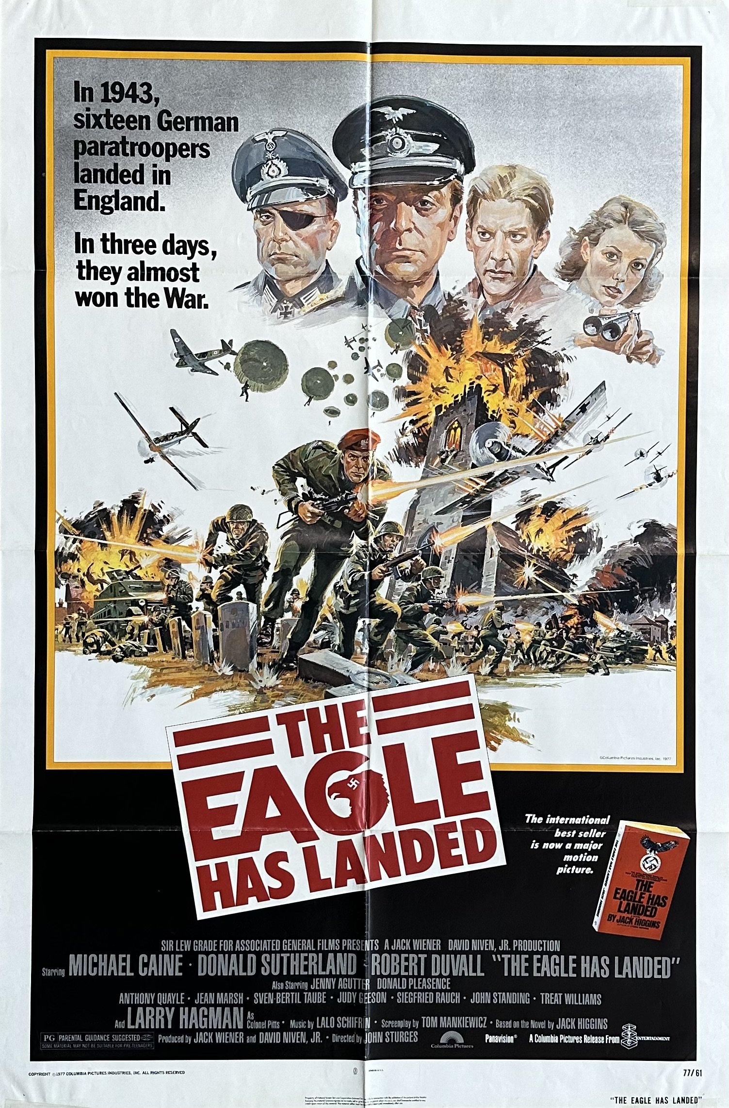 Original vintage cinema movie poster for The Eagle has Landed