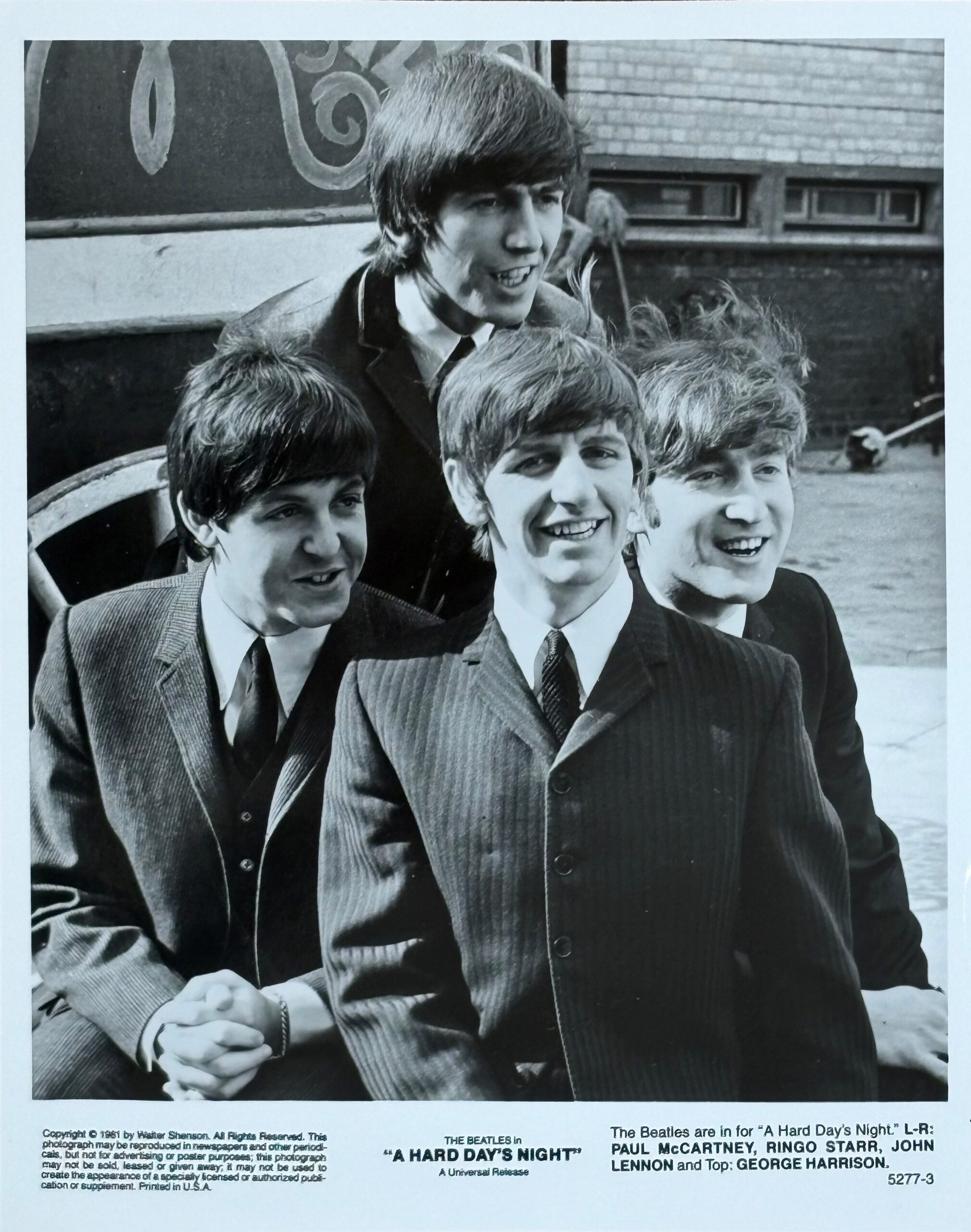 Cinema still movie poster for A Hard Day's Night starring The Beatles