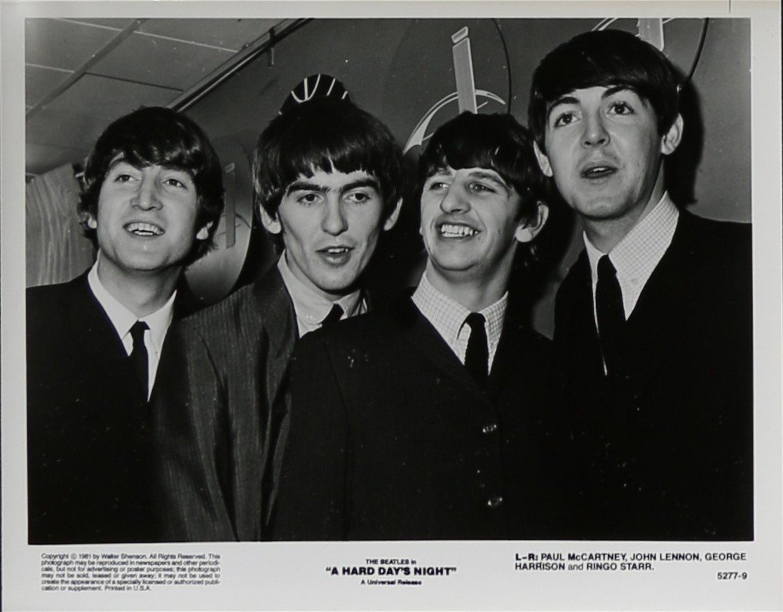 Cinema still movie poster for A Hard Day's Night starring The Beatles