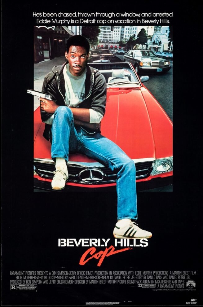 Original cinema movie poster for Eddie Murphy in Beverly Hills Cop