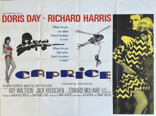 Original vintage cinema movie poster for Doris Day in Caprice