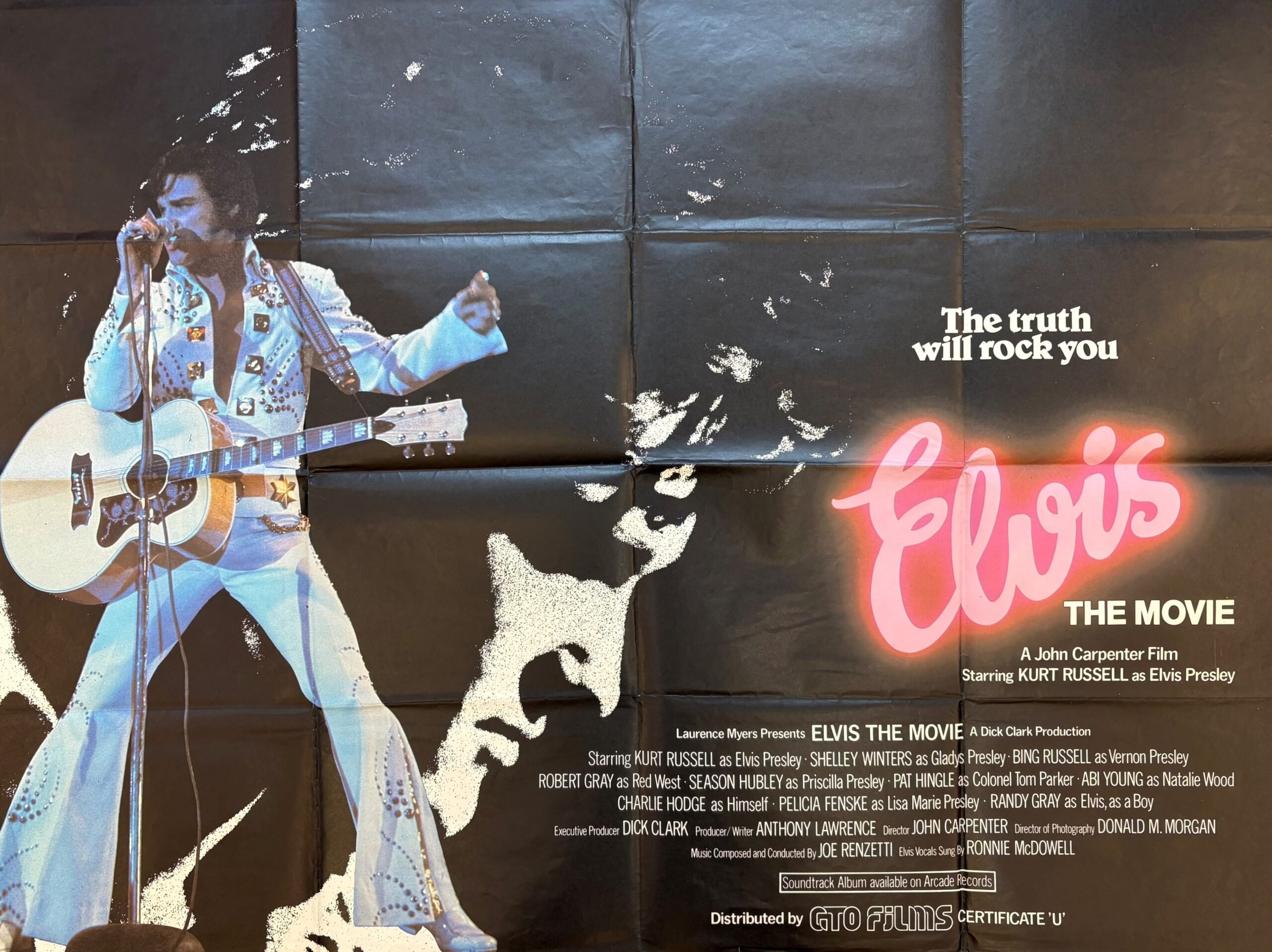 Original cinema movie poster for Elvis The Movie, starring Kurt Russell