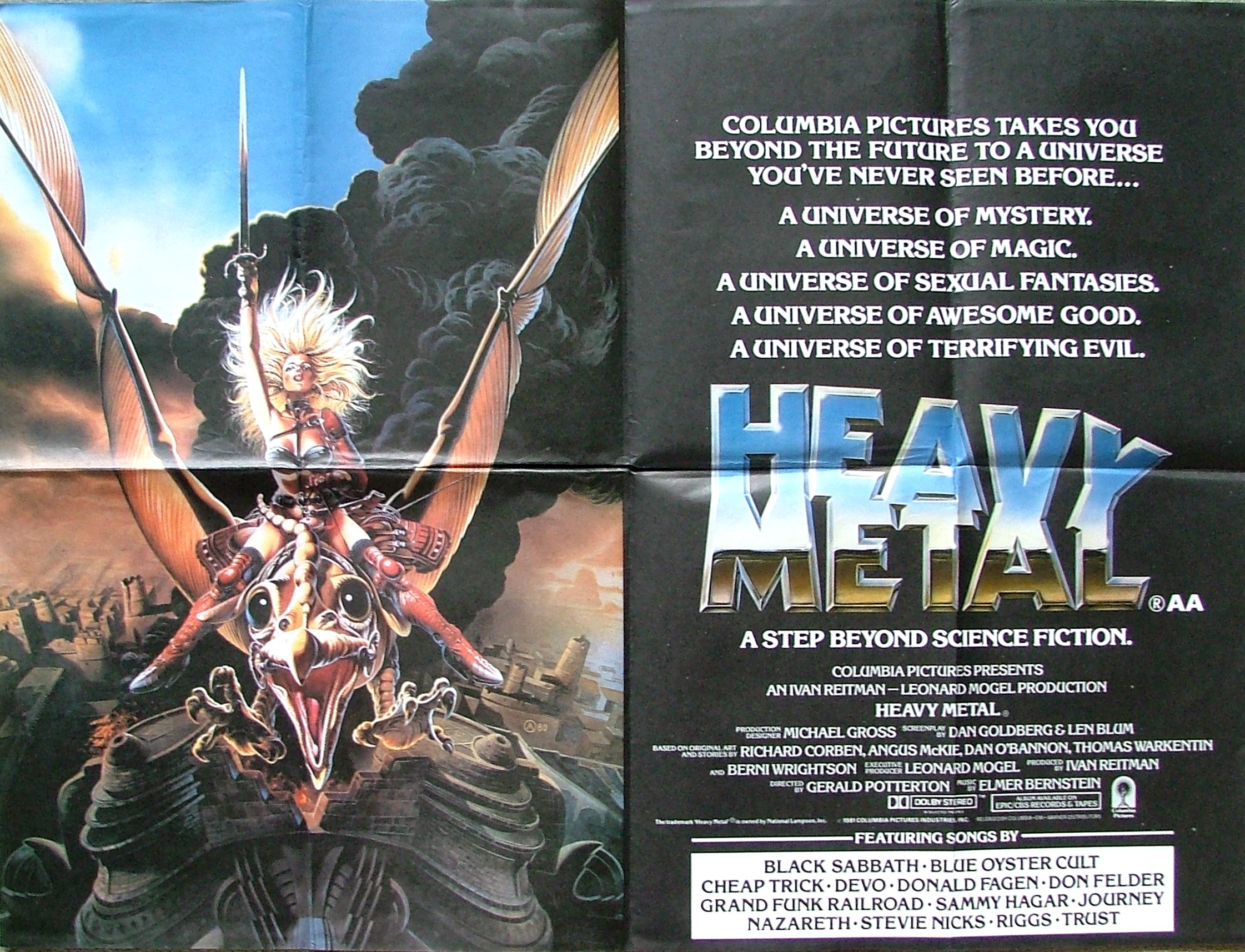 Original cinema movie poster for Heavy Metal