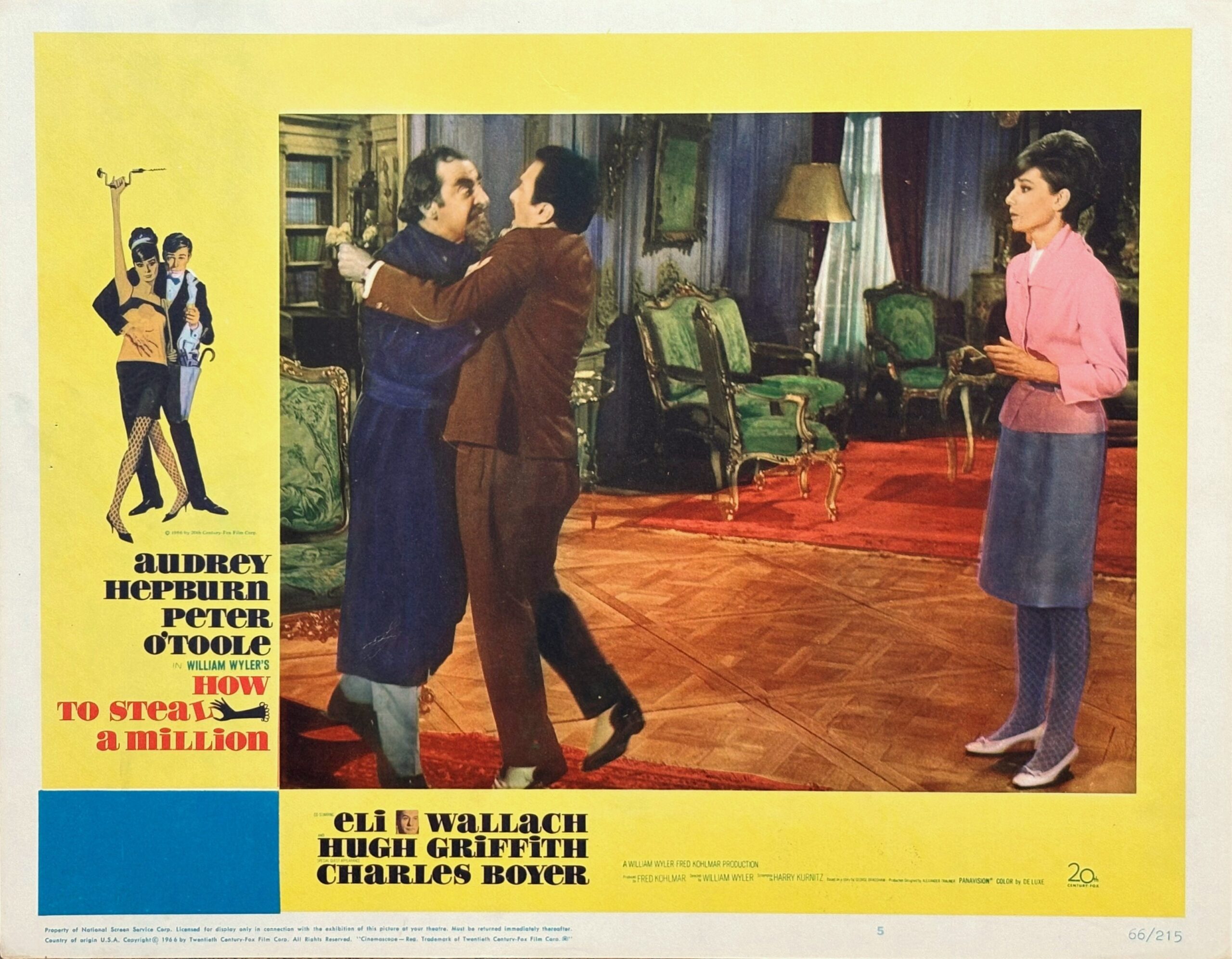 Original vintage cinema lobby card for Audrey Hepburn in How to Steal a Million