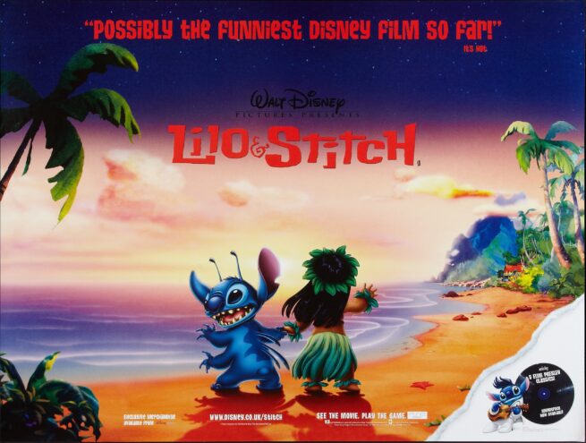 Original vintage cinema movie poster for Disney's Lilo & Stitch