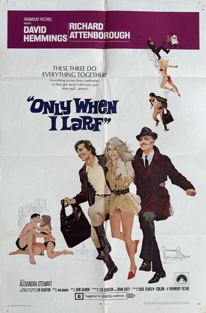 Original vintage cinema movie poster for Only When I Larf