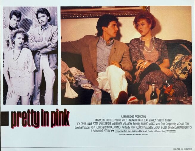 Original vintage cinema lobby card for John Hughes romantic comedy, Pretty in Pink