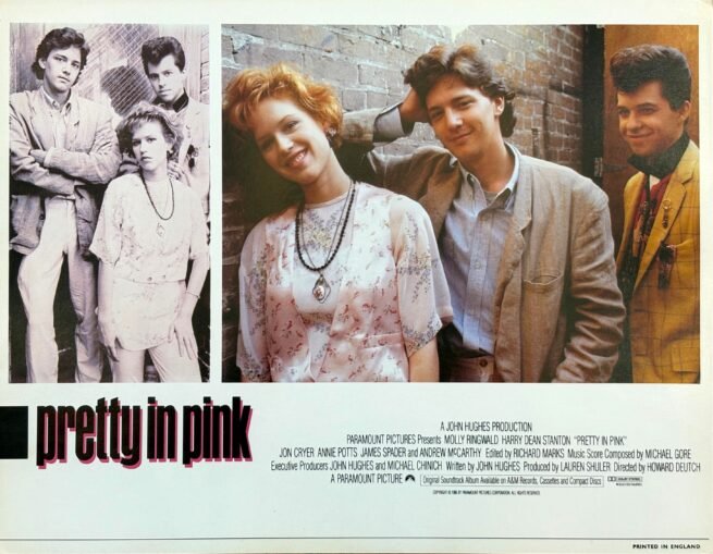 Original vintage cinema lobby card for John Hughes romantic comedy, Pretty in Pink