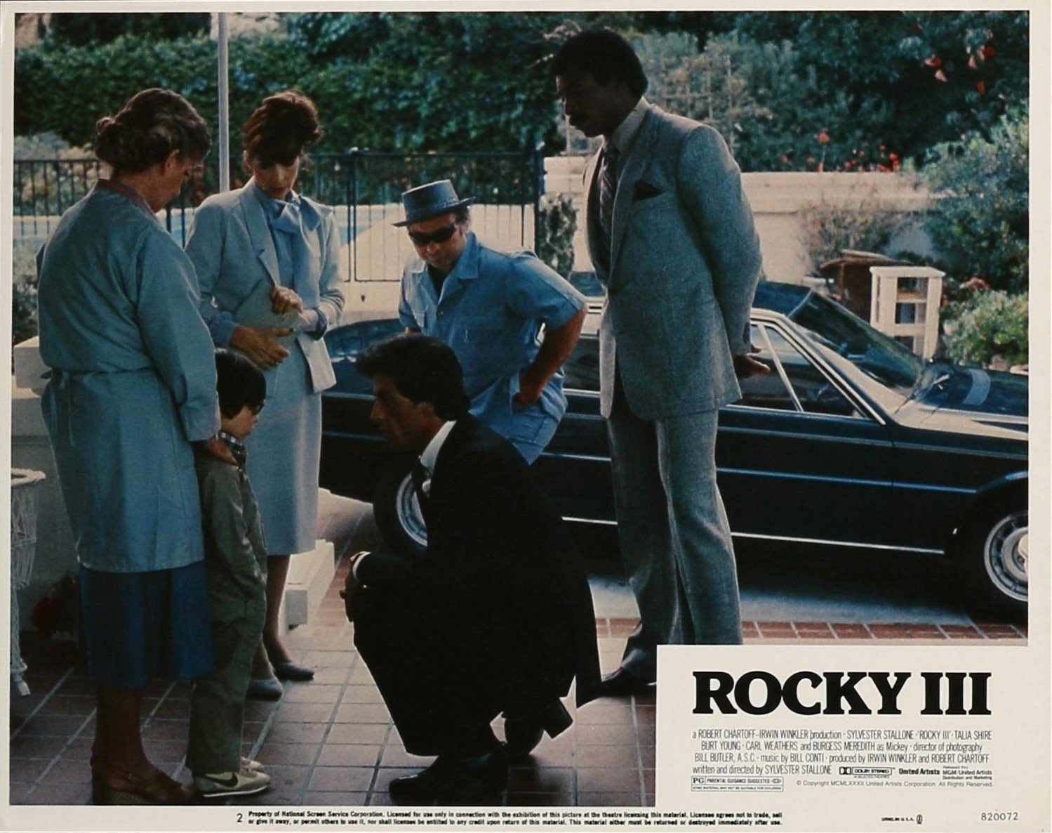 Original cinema lobby card movie poster for boxing drama, Rocky III starring Sylvester Stallone