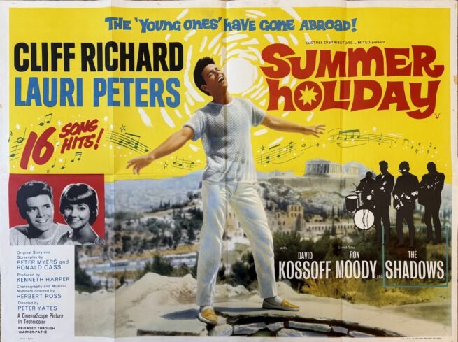 Original vintage cinema movie poster for Cliff Richard in Summer Holiday