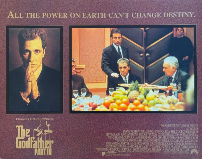 Original cinema lobby card for The Godfather Part III starring Al Pacino