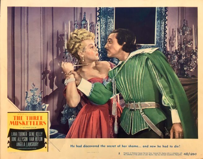 Original vintage cinema lobby card movie poster for The Three Musketeers