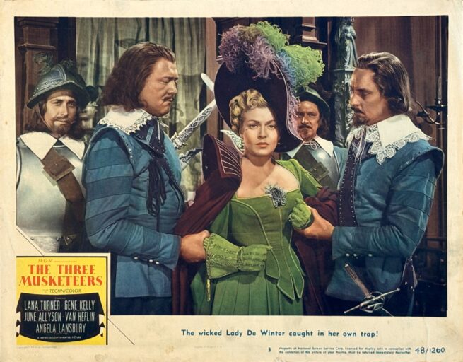 Original vintage cinema lobby card movie poster for The Three Musketeers