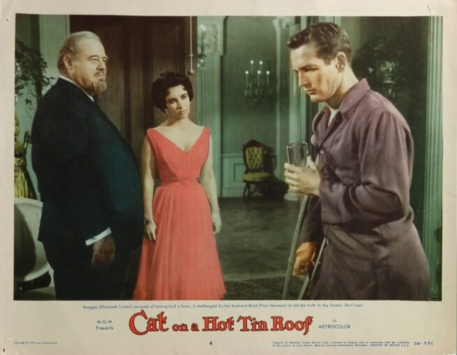 Vintage original US cinema lobby card poster for Paul Newman in Cat On A Hot Tin Roof