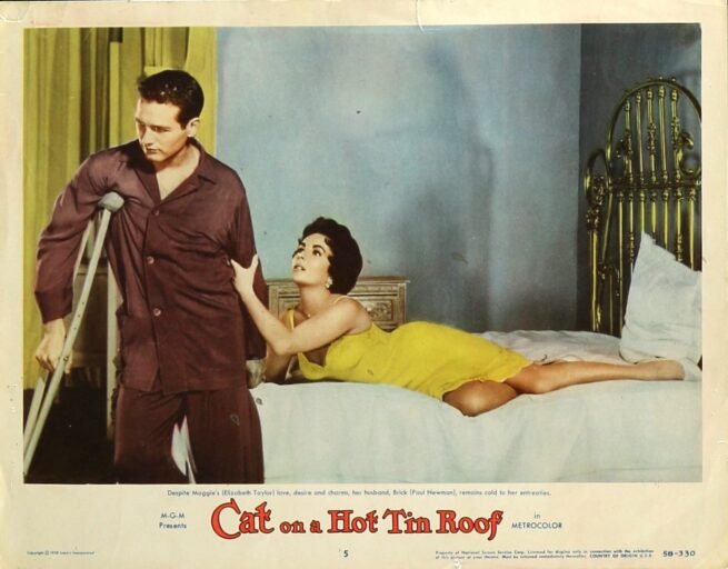 Vintage original US cinema lobby card poster for Paul Newman in Cat On A Hot Tin Roof