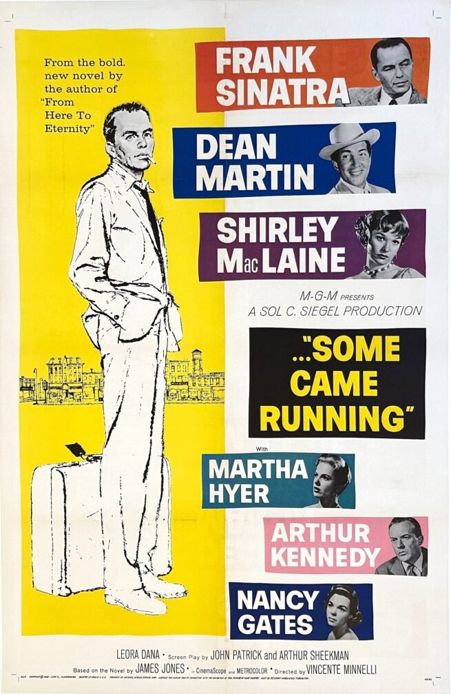 Original vintage cinema movie poster for Some Came running, starring Dean Martin and Frank Sinatra