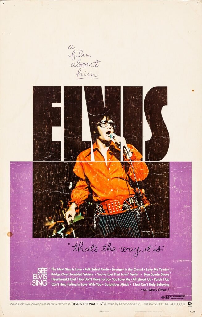 Original vintage cinema movie poster for Elvis Presley in That's the Way It Is