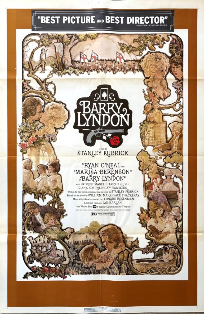 Original vintage US movie poster for Kubrick's Barry Lyndon.