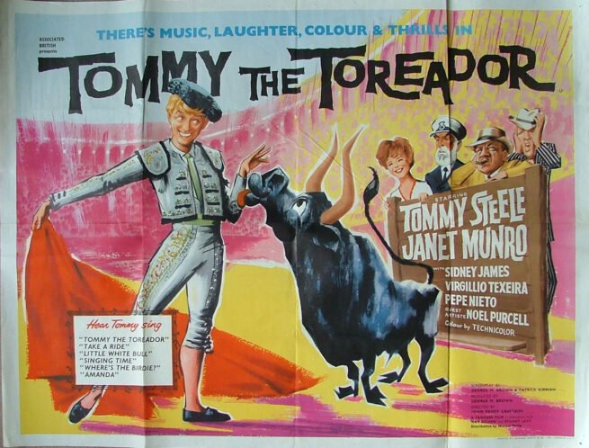 Original vintage cinema movie poster for Tommy the Toreador starring Tommy Steele