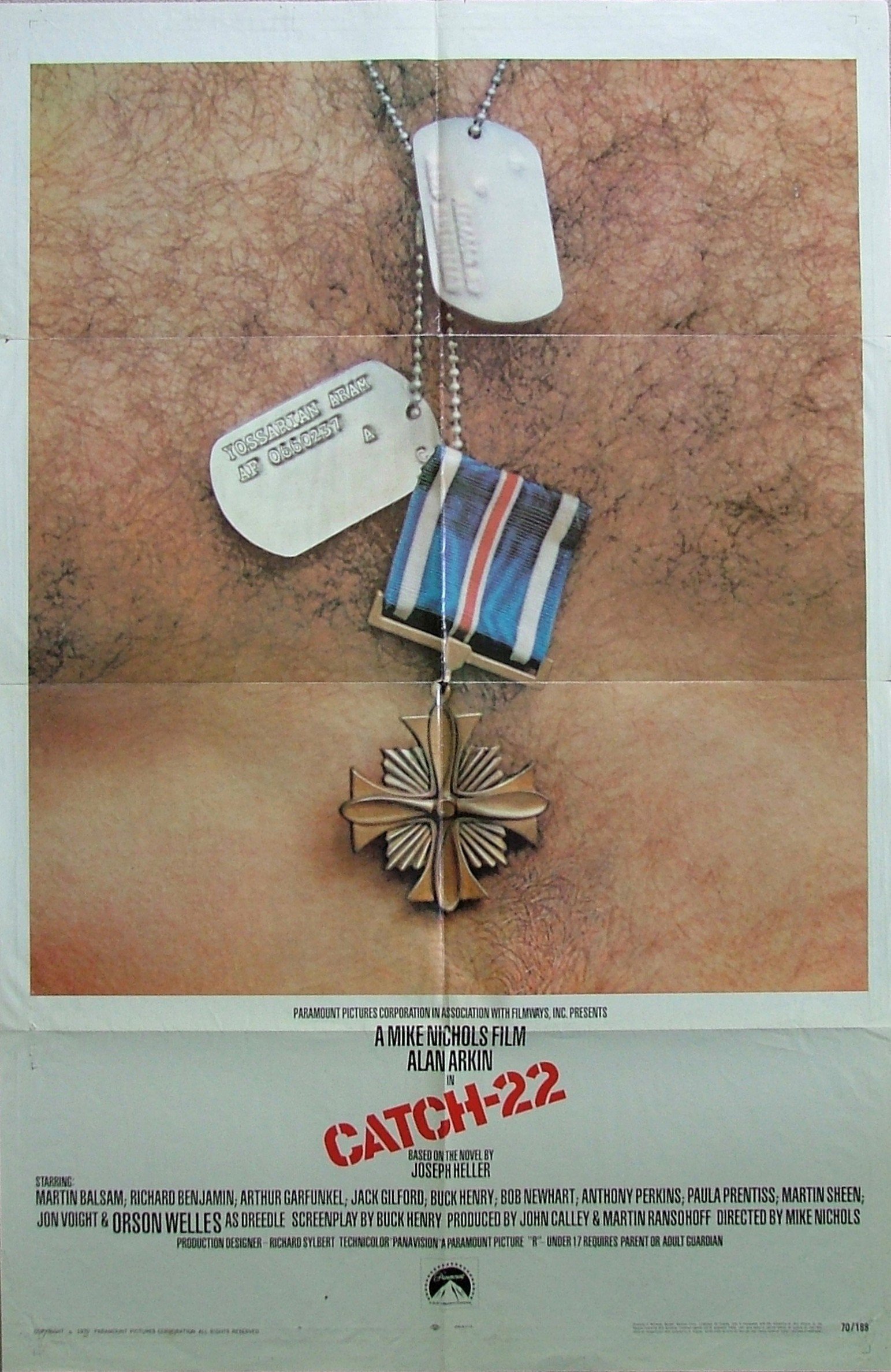 Vintage original US cinema One Sheet movie poster for Catch-22.