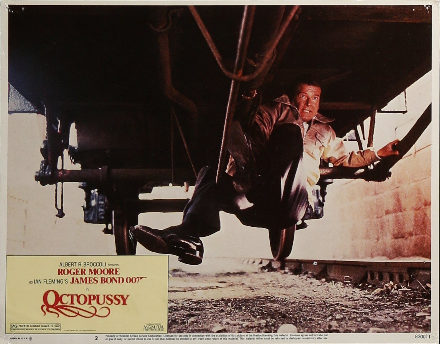 Original cinema lobby card movie poster for James Bond 007 in Octopussy