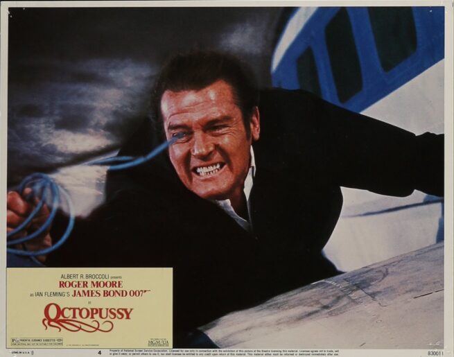 Original cinema lobby card movie poster for James Bond 007 in Octopussy