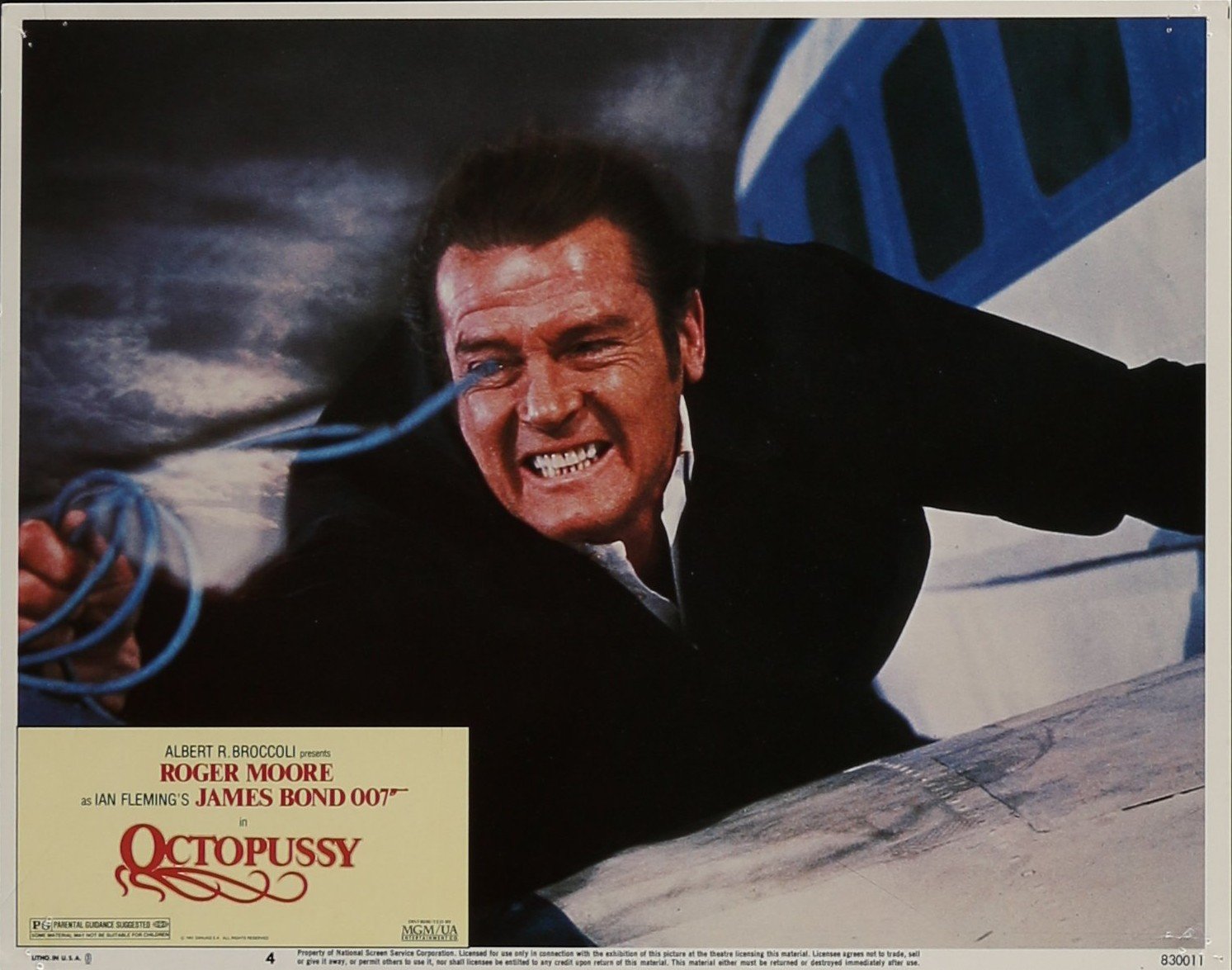 Original cinema lobby card movie poster for James Bond 007 in Octopussy