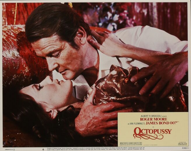 Original cinema lobby card movie poster for James Bond 007 in Octopussy