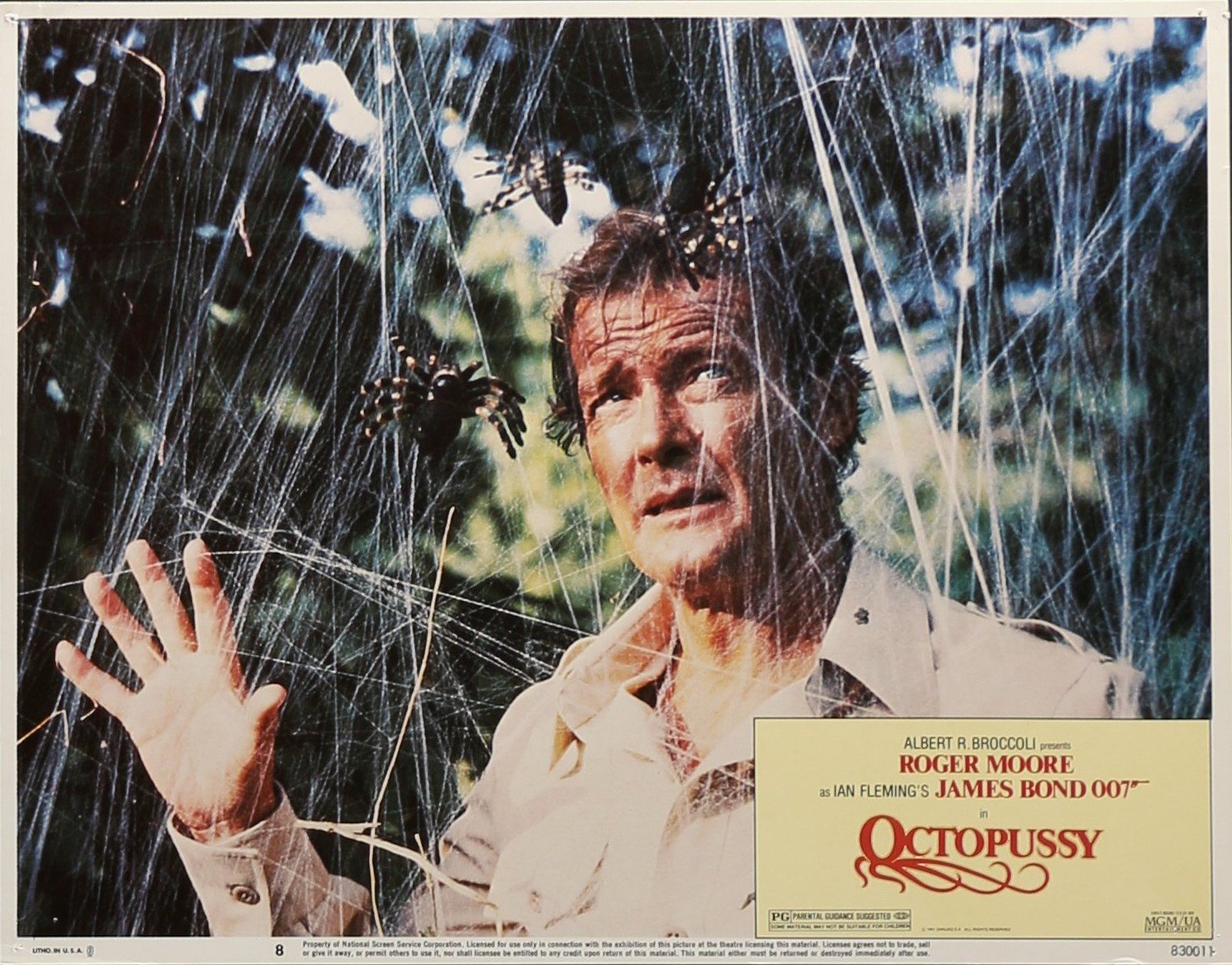 Original cinema lobby card movie poster for James Bond 007 in Octopussy