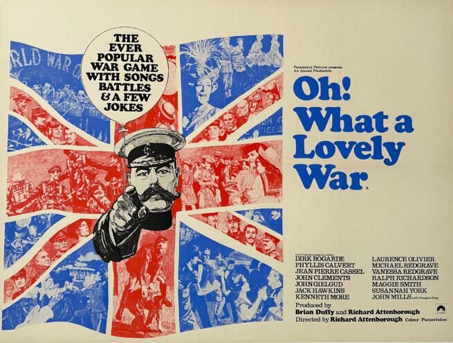 Vintage original UK cinema Quad movie poster for 1969 Comedy Satire, Oh! What A Lovely War.