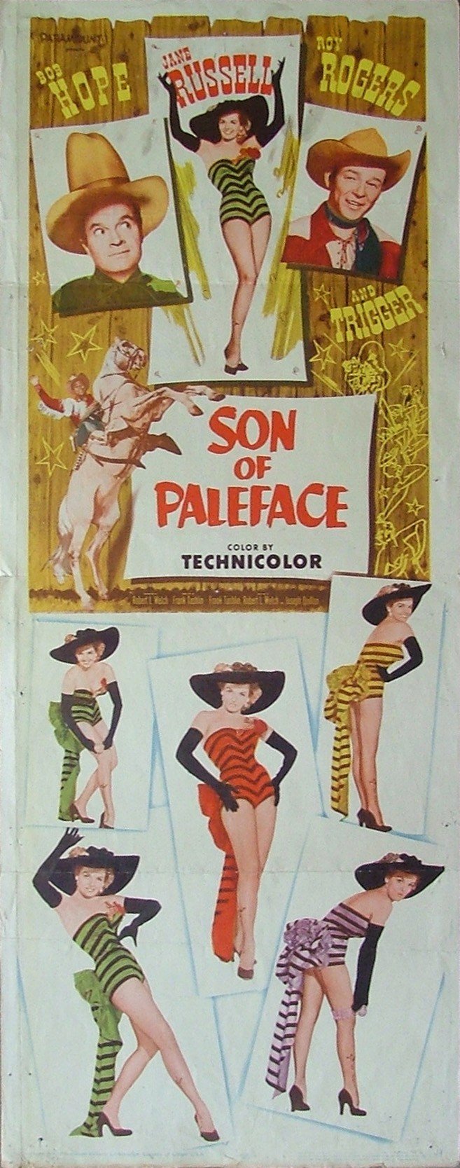 Vintage original US cinema movie poster for Bob Hope and Jane Russell 1952 film, Son of Paleface.