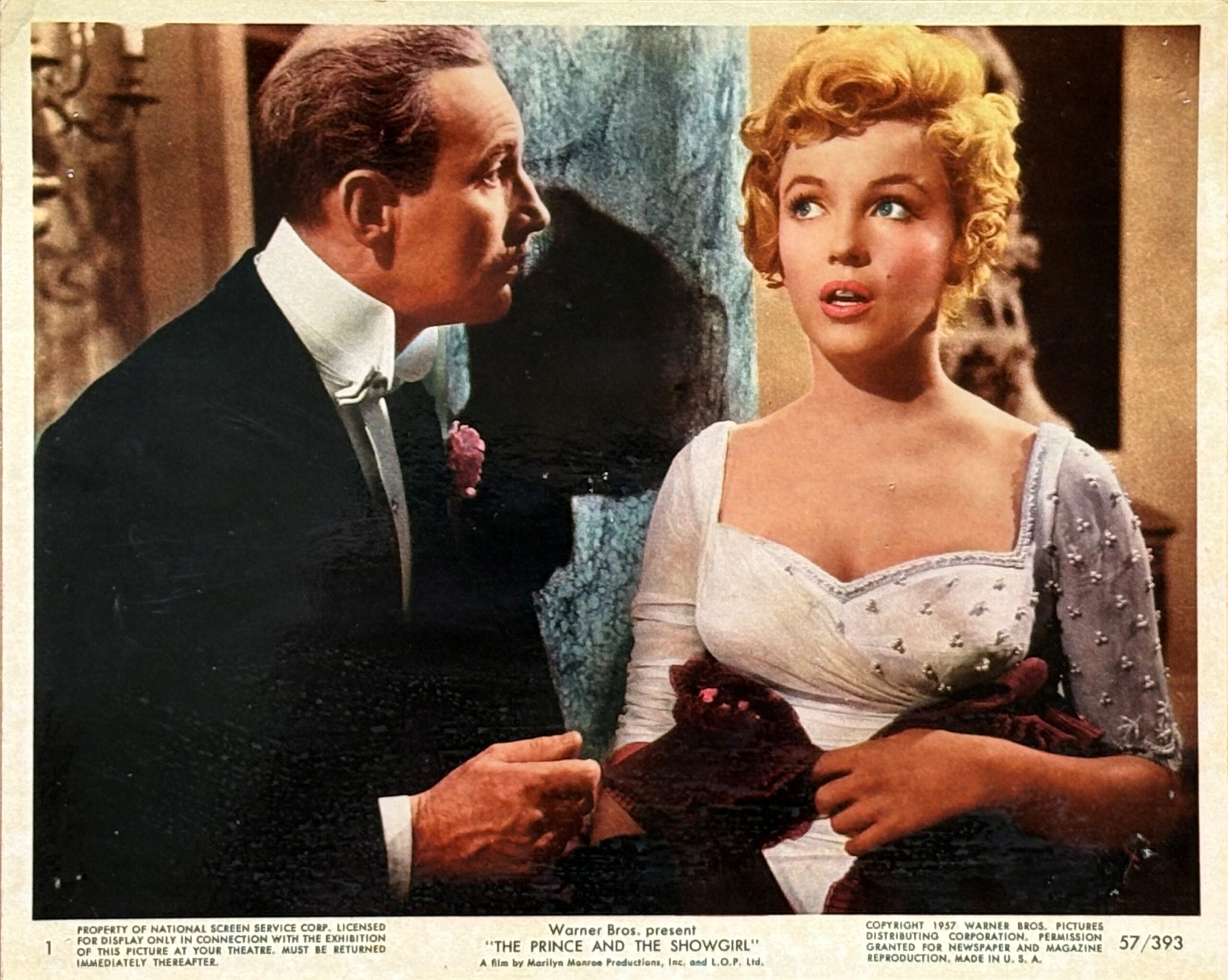 Original vintage cinema advertising still for Marilyn Monroe in The Prince and the Showgirl
