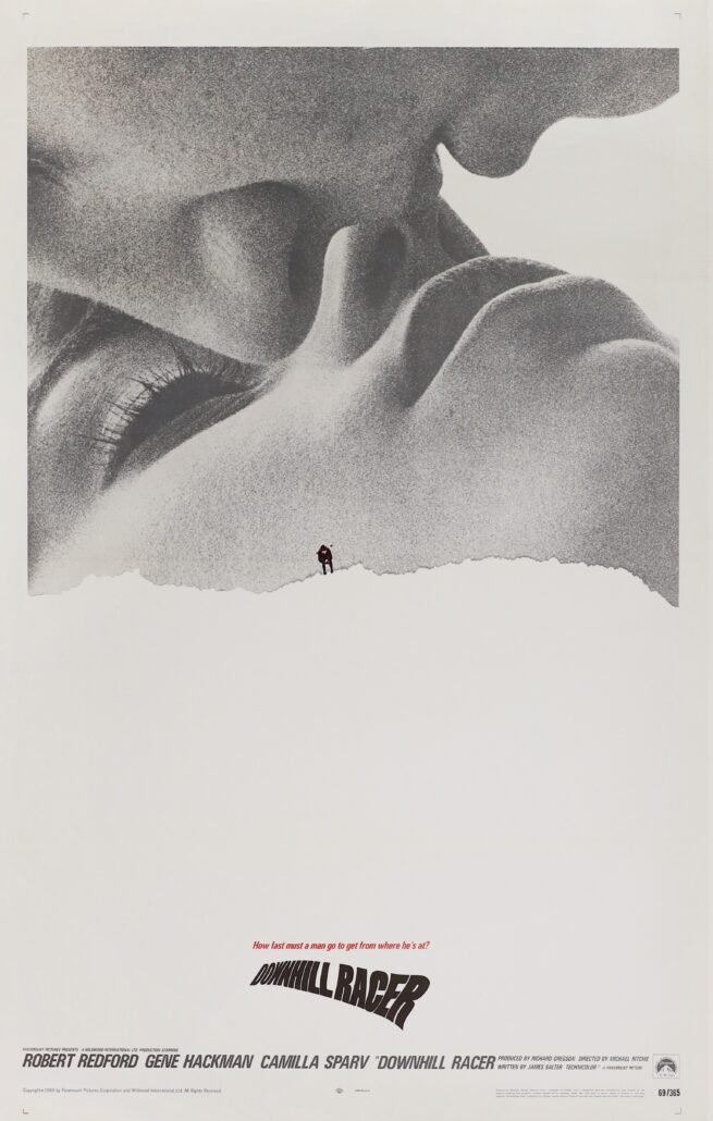 Original vintage cinema movie poster for the ski film Downhill Racer