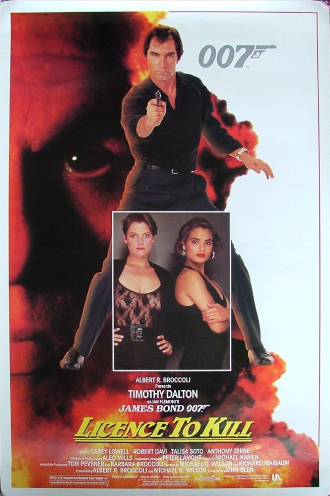 Vintage original US movie poster for Timothy Dalton in Licence to Kill