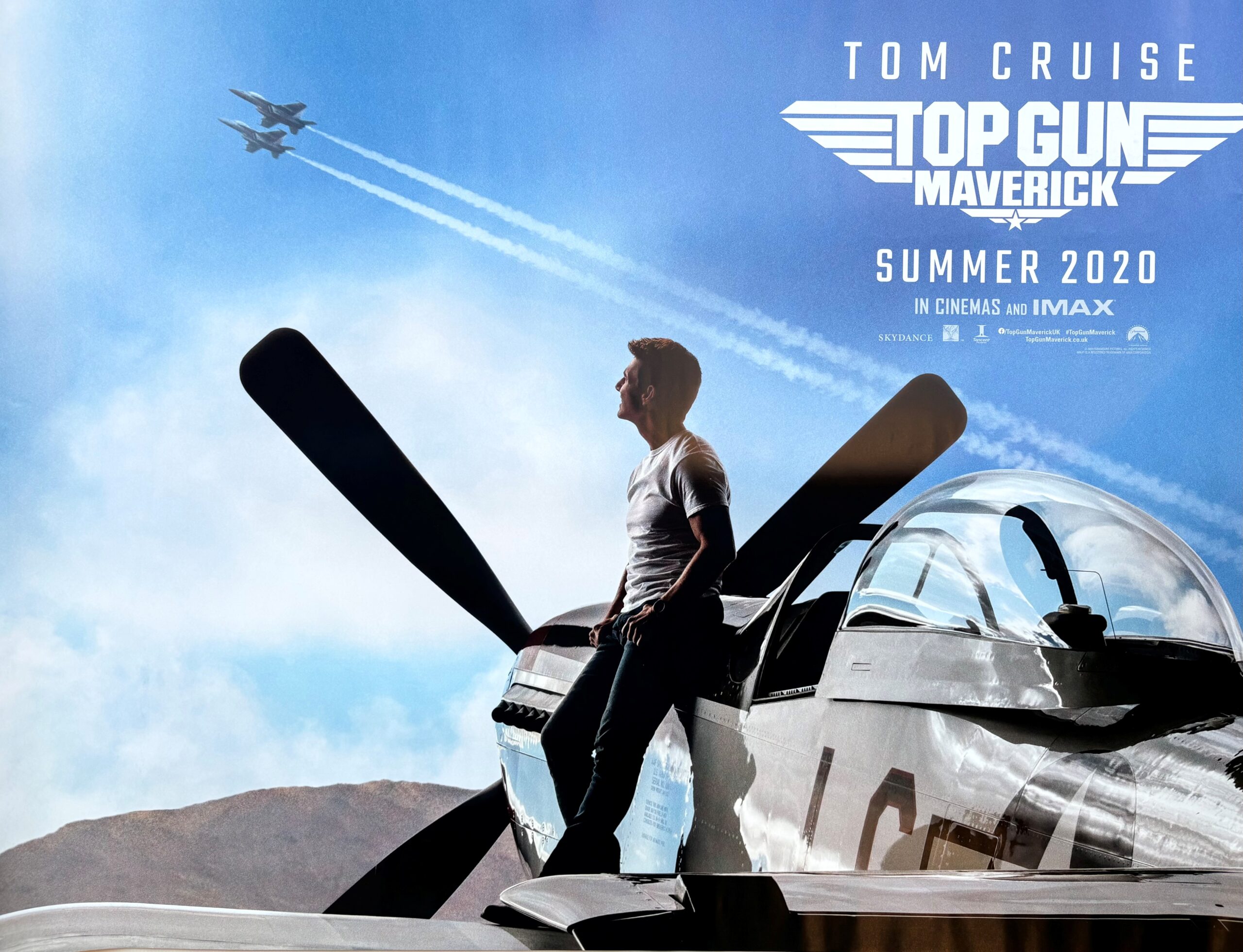 Vintage original UK film poster for Tom Cruise movie Top Gun: Maverick