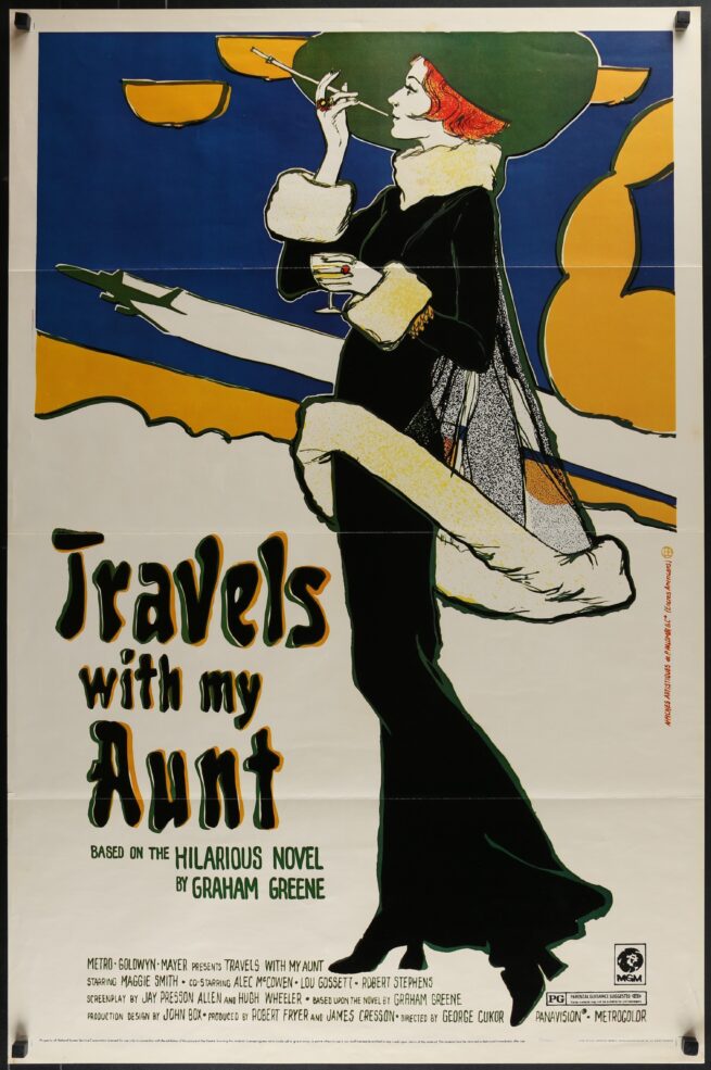 Original vintage cinema movie poster for Travels with My Aunt