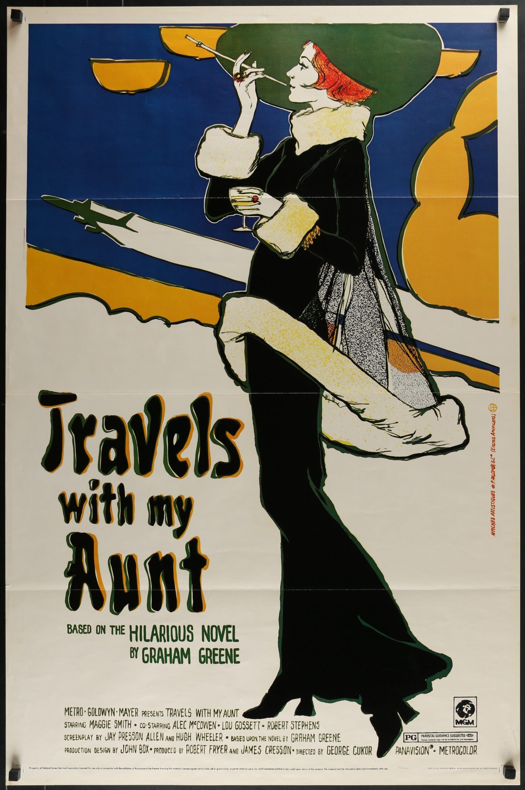 Original vintage cinema movie poster for Travels with My Aunt